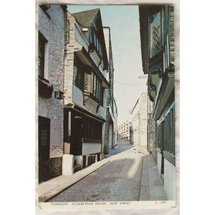 1982 postcard Elizabethan House, New Street, Plymouth