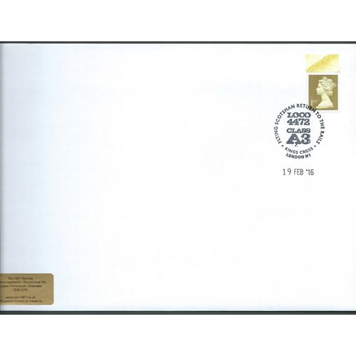 2016 1ST 'GOLD' MACHIN 'LOCO 4472, KINGS CROSS ' PMK COVER (EBIDPACK3853)