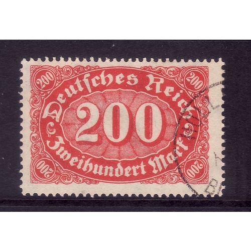 GERMANY 1923 200M RED on BUFF SG 231 FINE USED#3