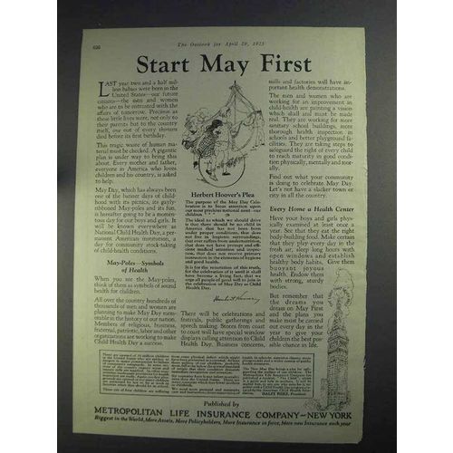 1925 Metropolitan Life Insurance Ad - Start May First