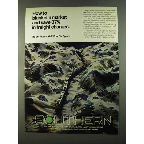 1972 Southern Railway Ad - Blanket a Market