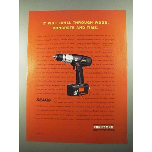 2003 Craftsman EX Cordless Drill Ad - Wood, Concrete