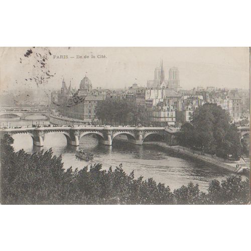 France 1907 Paris Ille de la Cite by Helio de la Deley see other listings