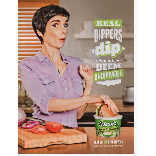 Dean's French Onion Dip classic Full Page Print Ad November 2014