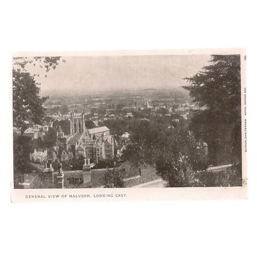 General view, MALVERN, WORCESTERSHIRE . unused antique postcard =