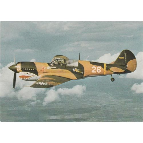 Curtiss P40 N40 Warhawk Military Aircraft Postcard (AM1915)