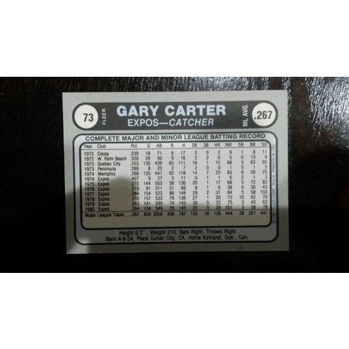 1981 Fleer Star Sticker Card # 073 Gary Carter Excellent (5) Montreal Expos