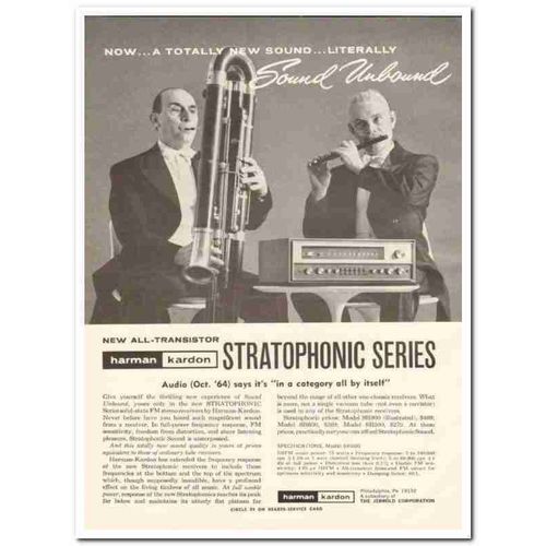 JERROLD CORP 1964 Harman-Kardon SR900 Stratophonic receiver vintage ad