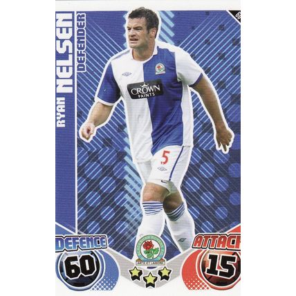 Match Attax 2010/2011 60 Ryan Nelsen Blackburn Rovers