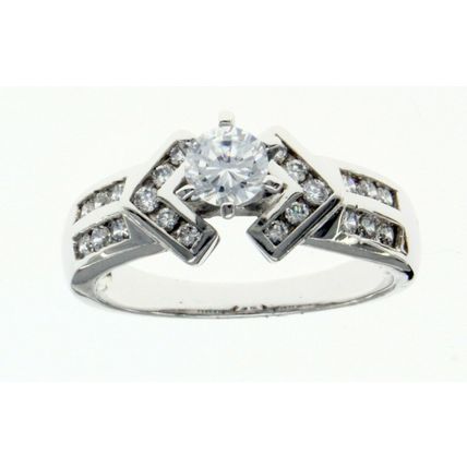 New Real Solid 925 Sterling Silver Fashion Jewelry Wedding Ring White Round CZ