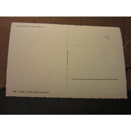 mit niesen, INTERLAKEN, SWITZERLAND unused postcard RP =