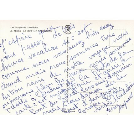 Defile de Ruoms France Postcard used VGC