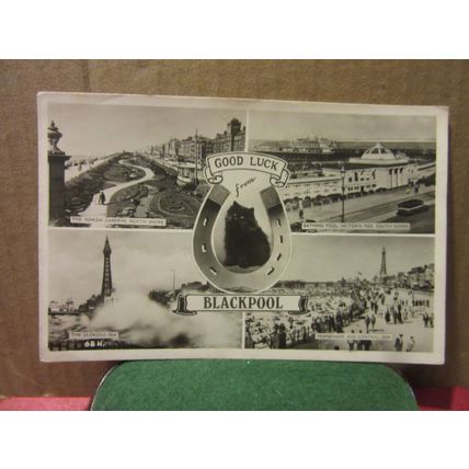 BLACKPOOL, LANCASHIRE. MULTIVIEW.. unused vintage postcard RP Excel series cat =