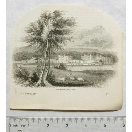 1860s engraving - Leeds Castle, Kent