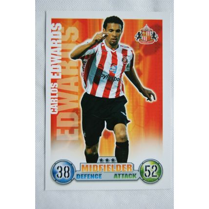 2007/08 Topps Match Attax Trading Card - Carlos Edwards, Sunderland