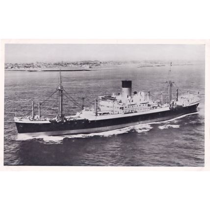 MV Glenroy Glen Line Ship Real Photo Plain Back Vintage Postcard Photocard
