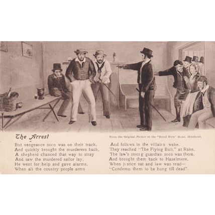 The Arrest Sailor Murder at Hazlemere Bucks Old Postcard