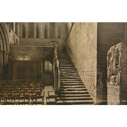 Hexham Roman Soldiers Memorial Military Mint Postcard
