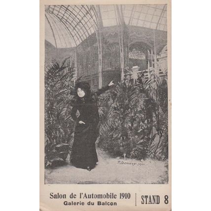 1910 French Paris Balcon Car Transport Exhibition Paris Stand 8 Antique Postcard