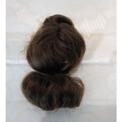 Vintage Barbie Midge Wardrobe Brunette Topknot Pouf Wig - Rare! - HTF! ExCond!!