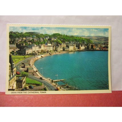 OBAN BAY FROM THE CATHEDRAL TOWER unused postcard Colourmaster =