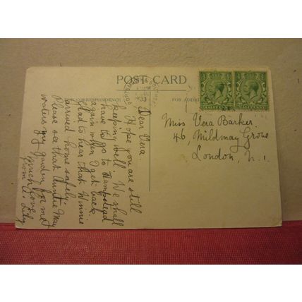 SOUTH PARADE PIER, SOUTHSEA, HAMPSHIRE used vintage postcard 1933 pm =