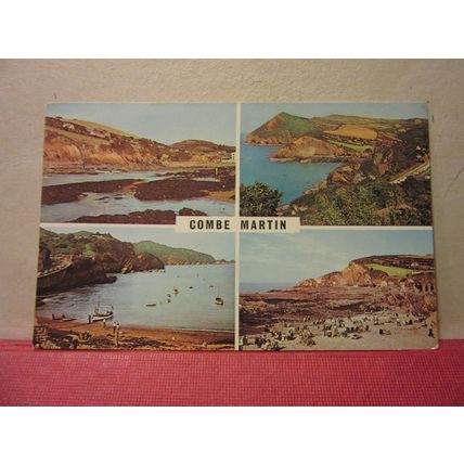 multiview, COMBE MARTIN, DEVON used postcard 1972 pm =