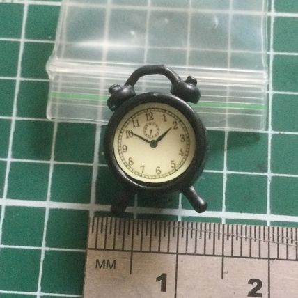 'Black' Alarm Clock 1:12th Dolls House Miniature