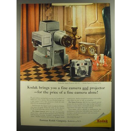 1956 Kodak Signet Projector and Signet 35 Camera Advertisement