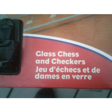 Glass chess/checkers set