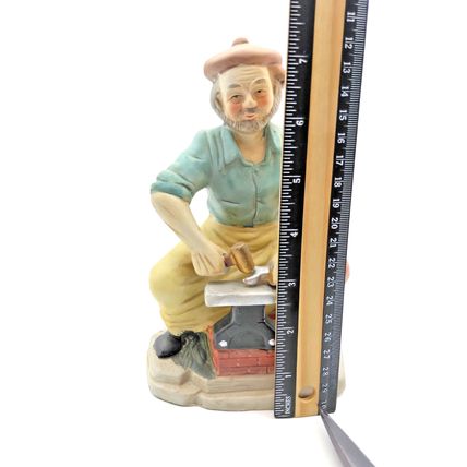 Vintage Blacksmith Anvil Worker Gentleman Porcelain/Ceramic Figurine Farmhouse