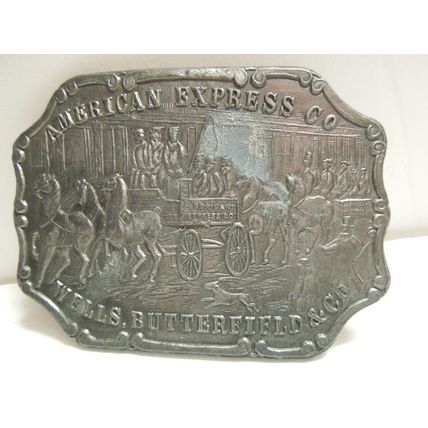 Vintage Original American Express Co Wells Butterfield & Co Belt Buckle