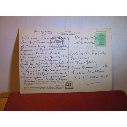 TRENGWAINTON GARDEN, PENZANCE, CORNWALL used postcard 1983 pm =