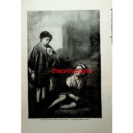 Spanish Peasant Boys, Murillo, Book Illustration, c1907
