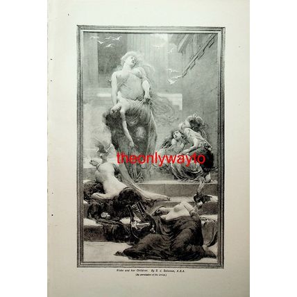 Niobe And Her Children, S J Solomon, Book Illustration, c1907