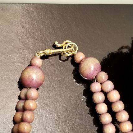 Vintage 1985 Asin Flower Wooden Bib Necklace