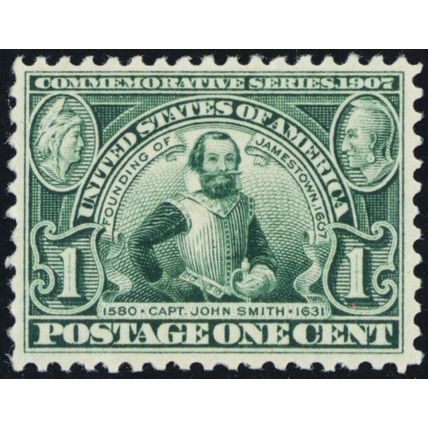 328, Mint VF NH 1¢ Pilgrim - Stuart Katz