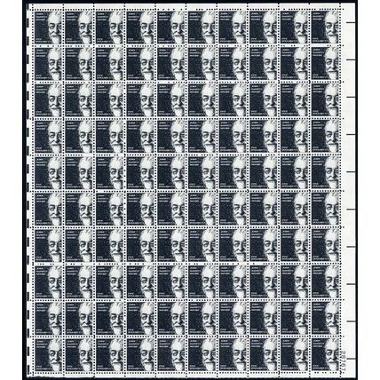 1295, Mint VF NH Full Sheet of 100 $5 Moore Stamps - Stuart Katz