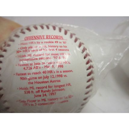 1998 World Series Baseballs Ohtani,Mark McGwire #25,Mark McGwire September 8 #62