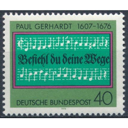 300th Birth Anniv of Paul Gerhardt - West Germany 1976 - MNH - MiNr 893