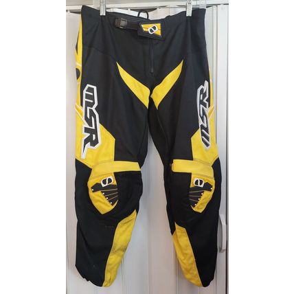 MSR Axxis Motorcross Pants Yellow & Black Adult Size 34