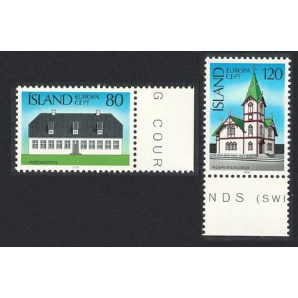 Iceland Church Mansion Europa 2v Margins 1978 MNH SG#561-562