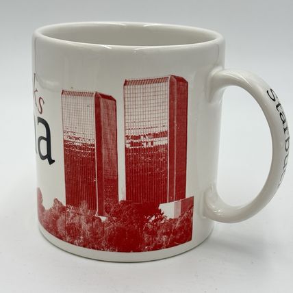 Starbucks Coffee City Mug Tijuana Mexico 2007 20 oz Red White Ceramic Rare