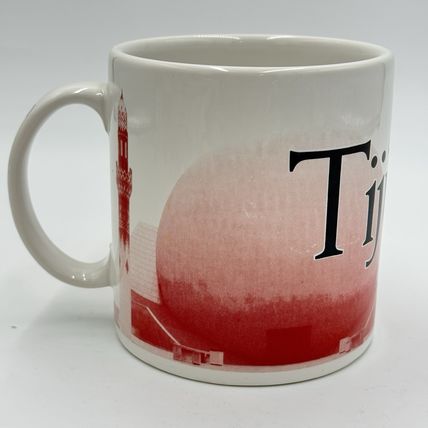Starbucks Coffee City Mug Tijuana Mexico 2007 20 oz Red White Ceramic Rare