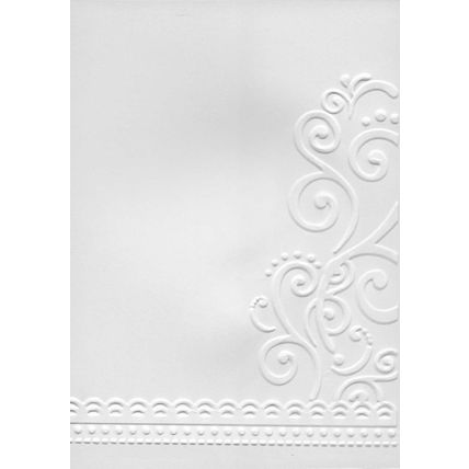 A6 Embossed Card. 10 Sheets. Flourishes. Cardmaking Scrapbooking Crafts Toppers