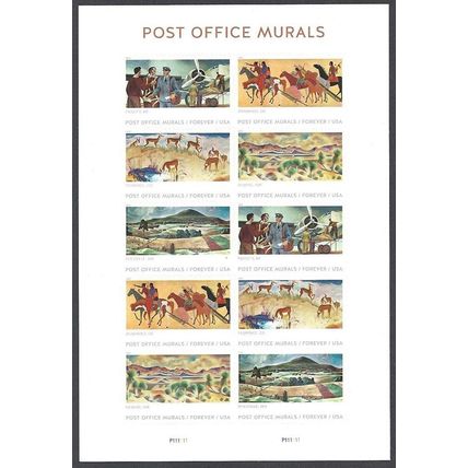 Post Office Murals Full Sealed Pad of 100 Sheets (1000 Stamps) Scott 5376a