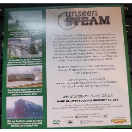 Unseen Steam DVD The Steam Railway Magazine Promo DVD 1967 The Last Full Year
