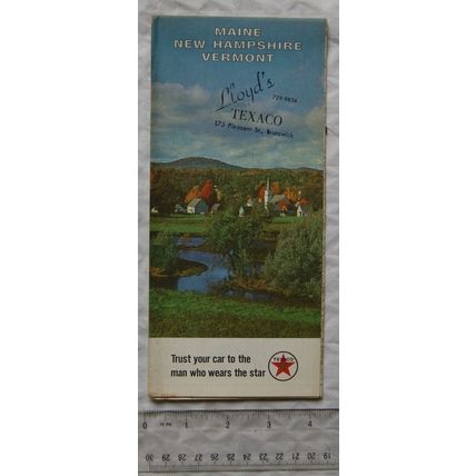 1966 Texaco map - Maine, New Hampshire & Vermont