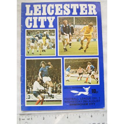 1974 programme Leicester City v. Birmingham City, Division 1