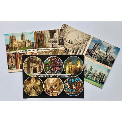 Postcards Canterbury Cathedral multiviews. Unposted. Job lot